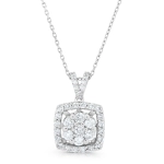 Wisiorek zawieszka z białego złota z diamentami 0,60ct
