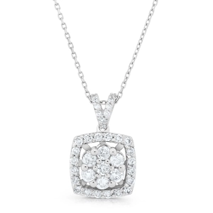 Wisiorek zawieszka z białego złota z diamentami 0,60ct