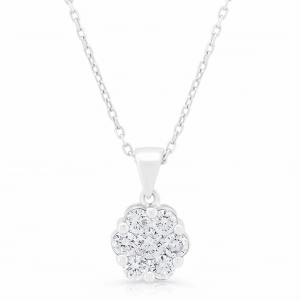 Wisiorek zawieszka z diamentami z białego złota 0,36ct