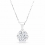 Wisiorek zawieszka z diamentami z białego złota 0,75ct