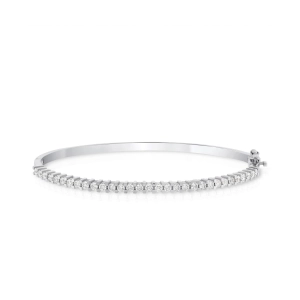 Bransoletka z diamentami z białego złota 1,20ct Eternity