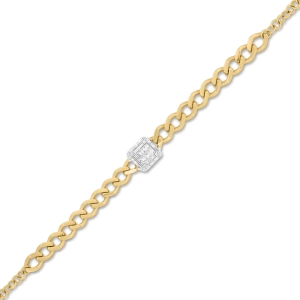 Bransoletka z diamentami z żółtego i białego złota 0,49ct