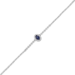Bransoletka z szafirem i diamentami z białego złota 0,48ct Dynasty
