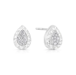 Kolczyki z diamentami z białego złota 0,14ct