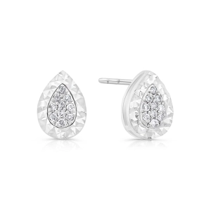 Kolczyki z diamentami z białego złota 0,14ct