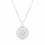 Naszyjnik z diamentami z białego złota 0,51ct