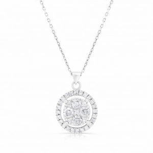 Naszyjnik z diamentami z białego złota 0,51ct