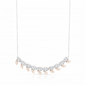 Naszyjnik z diamentami z różowego i białego złota 0,58ct