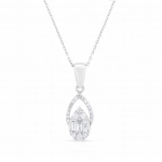 Naszyjnik z diamentami z białego złota 0,34ct