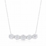 Naszyjnik z diamentami z białego złota 0,73ct