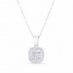 Naszyjnik z diamentami z białego złota 0,38ct