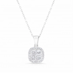 Naszyjnik z diamentami z białego złota 0,38ct