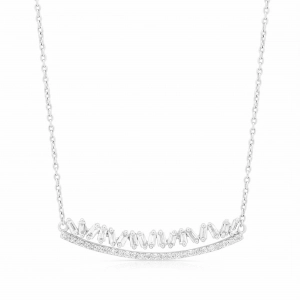 Naszyjnik z diamentami z białego złota 0,48ct